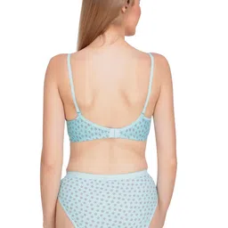 Liigne Women Pack Of 2 Printed Lightly Padded Mid-Rise Non-Wired Bra Lingerie Set image 4