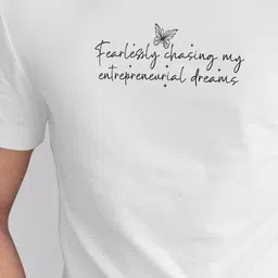 Seekbuylove Entrepreneurial Printed Round Neck Pure Cotton Bio Finish T-shirt image 2