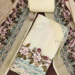 SAINOOR Floral Printed Pure Cotton Semi-Stitched Dress Material-picture-33