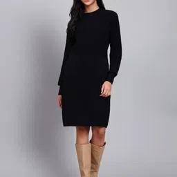 MODKLINE WITH MK Self Design Bodycon Knee Length Dress image 1