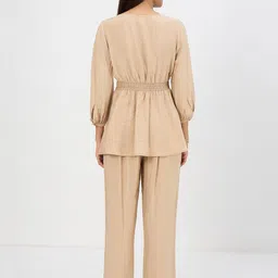 FEMMELLA V-Neck Textured Top With Trousers image 3