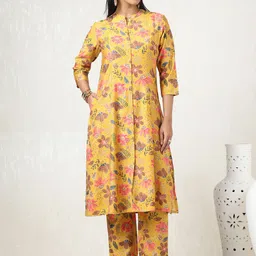 Soch Women Floral Printed Regular Kurta with Trousers-picture-30