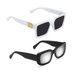 Arzonai Unisex Pack of 2 Rectangle Sunglasses With UV Protected Lens COMBO-2736-picture-26