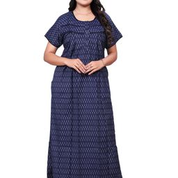 NIGHTFAB Blue Maxi Nightdress-picture-38