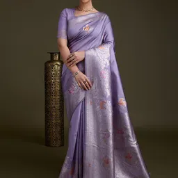 Peachmode Woven Design Zari Pure Silk Banarasi Saree-picture-25