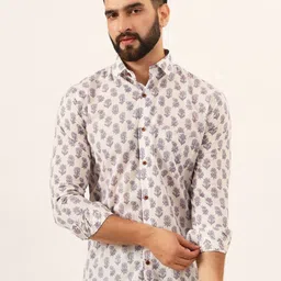 MILLENNIAL MEN Men Comfort Floral Sheer Printed Casual Shirt-picture-36