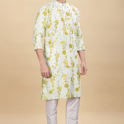 Anouk Floral Printed Mandarin Collar Straight Kurta-image-64