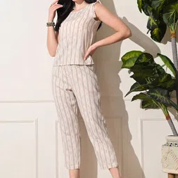 KALINI Flutter Sleeve Ruffles Cotton Top image 5