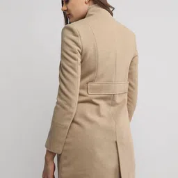 PROTEX Women Solid Single Breasted Winter Wear Woollen Overcoat image 5
