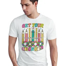 Seekbuylove Men Typography Printed Bio Finish T-shirt image 2