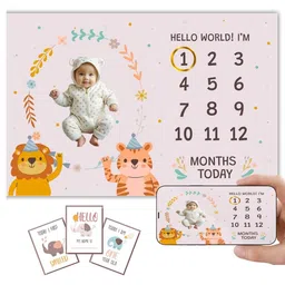 Hoolloomooloo Multicoloured & Pink Cartoon Characters 210 GSM Core-picture-20