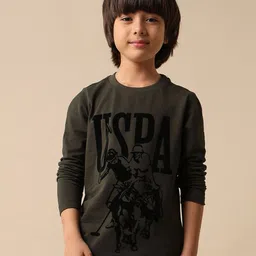 u.s. polo assn. kids Uspa Kids Boys Graphic Brand Printed Regular Fit Cotton T-shirt-picture-12
