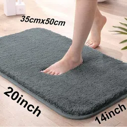 RJVT Grey Microfibre 1400 GSM Bath Rugs-picture-34