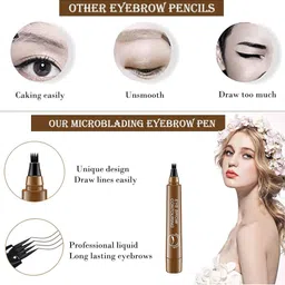 Adbeni Set Of 2 Eyebrow Pen - 20 g & Eyebrow Stamp Powder - 24 g - Light Brown image 4