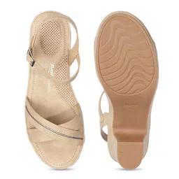 Bata comfit PU Block Sandals with Buckles image 5