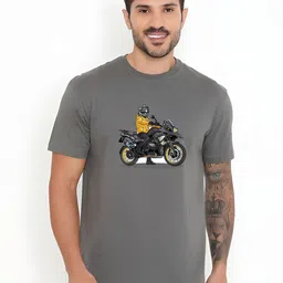 KaamBhari Graphic Printed Round Neck Regular Fit Cotton T-shirt-picture-28
