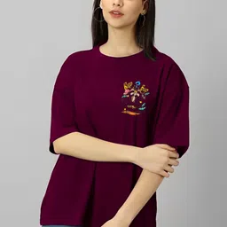 Parona Women Printed Pockets T-shirt-picture-12