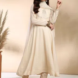 CaniBani Women Ethnic Motifs Embroidered Regular Kurta with Trousers & With Dupatta-picture-32