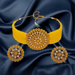 Women Click Stone Studded & Beaded Jewellery Set-picture-39