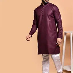 PRINTCULTR Men Regular Pure Cotton Kurta with Trousers image 5