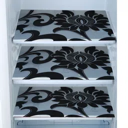 E-Retailer Pink Printed 6 Pieces Waterproof 3-Layered Refrigerator Covers With Pockets image 3