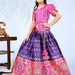 BAESD Girls Thread Work Ready to Wear Lehenga & Blouse With Dupatta image 2