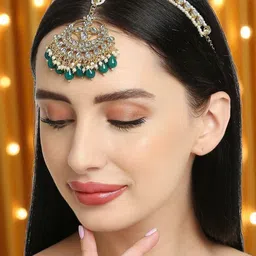 Anouk Kundan Studded Sheeshphool Head Jewellery-image-50