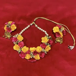 BALIKA VADHU Blooming Elegance & Beaded Flower Jewellery Set-picture-24