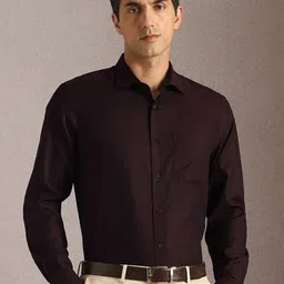 Louis Philippe Men Floral Printed Spread Collar Cotton Formal Shirt-picture-14