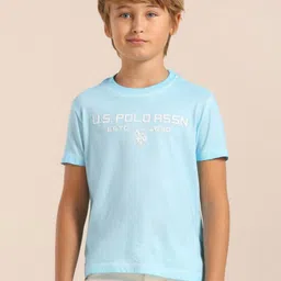 U.S. Polo Assn. Kids Boys Brand Logo Printed Cotton T-shirt-picture-43