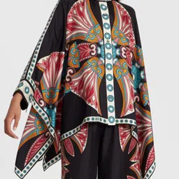 Routes by All About You Printed Mandarin Collar Shirt With Palazzos Co-Ords image 3