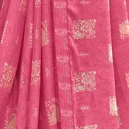 DIVASTRI Paisley Embroidered Pure Chiffon Saree image 2