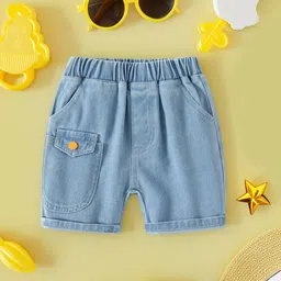 Xsole Boys Relaxed Fit Mid-Rise Denim Shorts-picture-13