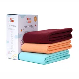 TIDY SLEEP Blue 3 Pieces Cotton Waterproof & Breathable Mattress Protectors-picture-15