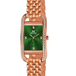 Exotica Fashion Women Brass Dial & Stainless Steel Straps Watch EX-6095-RG Green-image-68