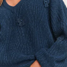 NEXT Women Self Design Embellished Pullover image 3