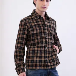 SPYKAR Men Black Cotton Jackets image 5