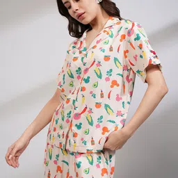 Tokyo Talkies Printed Shirt With Shorts Co-Ords-image-90