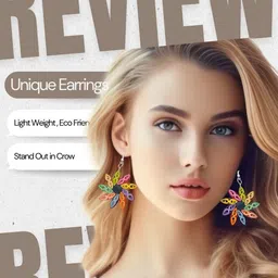 designers collection Adornity Women Silver Earrings image 3