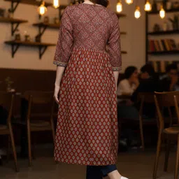 AADVIKA Women Bandhani Printed Anarkali Kurta image 3