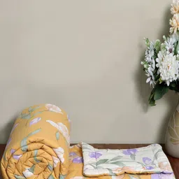 REALDREAM Orange Microfiber Double Bed Comforter image 2