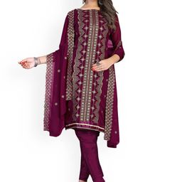 Maroosh Floral Embroidered Unstitched Dress Material-picture-9