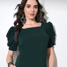 IUGA Puff Sleeve Top-picture-28