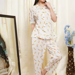 ALLEN WEAVE Women Conversational Print Night suit image 2