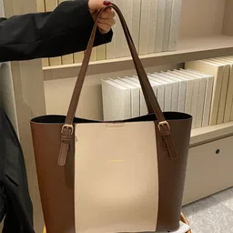 PURPLEHUNT Women Leather Oversized Shopper Hobo Bag image 3