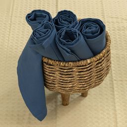URBAN SPACE 6 Pcs Navy Blue Cotton Table Napkin-picture-20