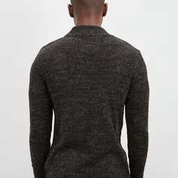 Trendyol Men Self Design Round Neck Pullover Sweater image 5