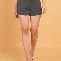 IX IMPRESSION Women Printed Slim Fit High-Rise Shorts image 2