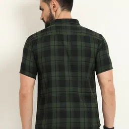 ALLWIN PAUL Men Classic Shepherd Checks Opaque Checked Casual Shirt image 5