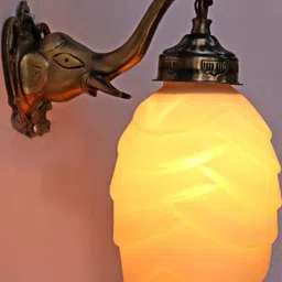 SOMIL White Printed Glass Cylinder Shaped Wall Lamp-image-42